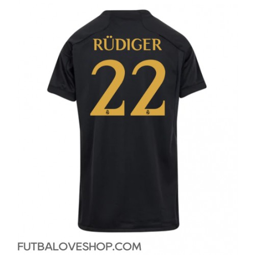 Dres Real Madrid Antonio Rudiger #22 Tretina pre Ženy 2023-24 Krátky Rukáv